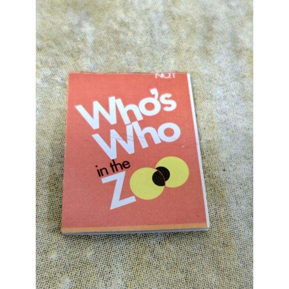 2 Vtg Cracker Jack Prize Fun Books Unused Mother Goose & Who's Who Zoo - Picture 6 of 9